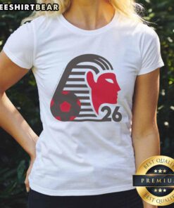 Awesome Egypt World Cup 2026 Soccer Ladies Tee featuring the Pharaohs National Team design for fans and supporters.