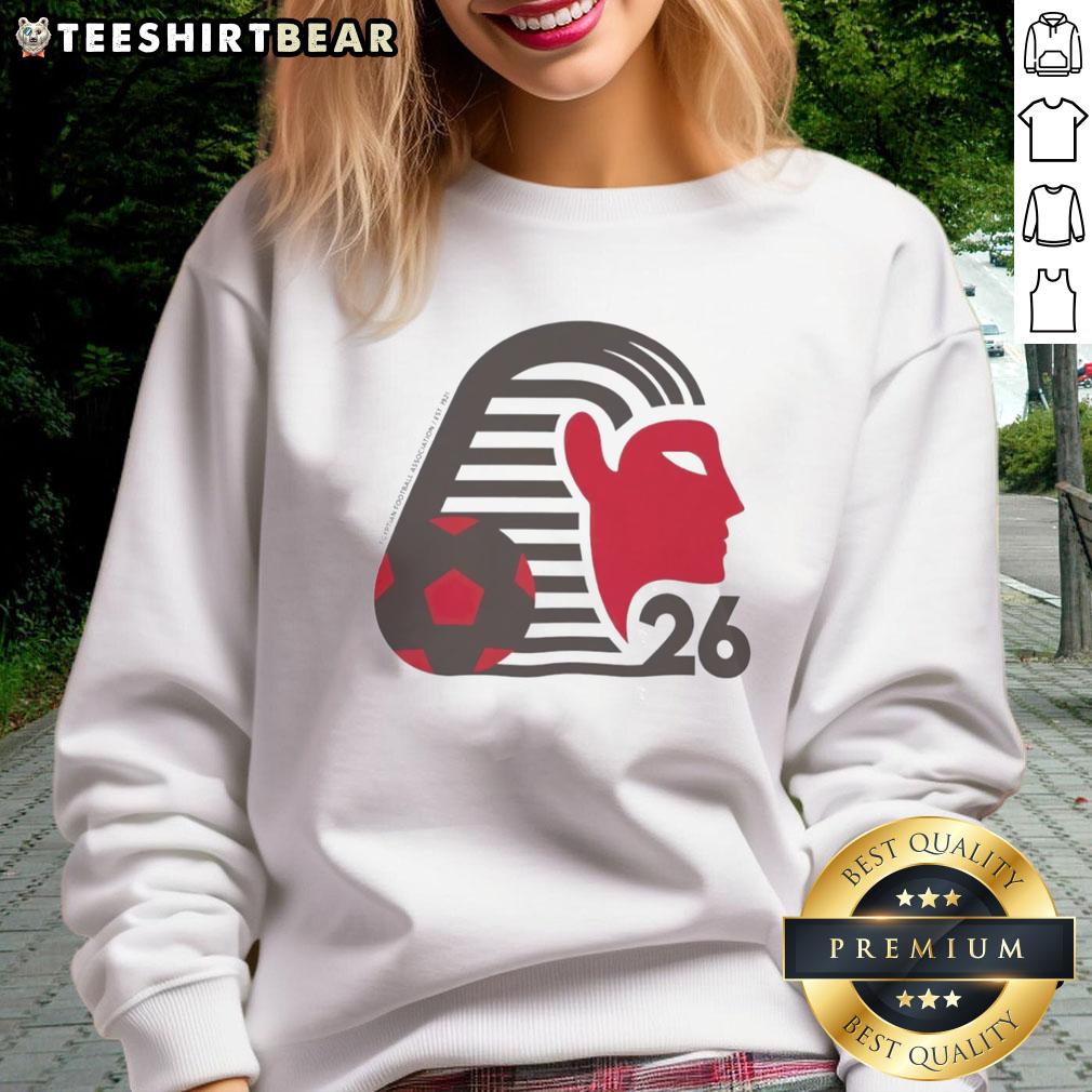 Awesome Egypt World Cup 2026 Soccer Pharaohs National Team sweatshirt featuring vibrant colors and team logo.