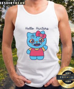 Awesome Hello Hunters Hello Kitty tank top featuring a vibrant design and playful graphics, perfect for casual wear.