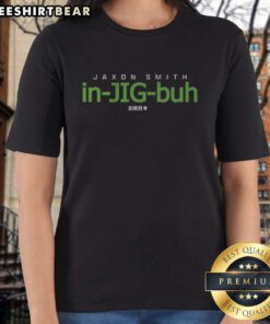 Awesome Jaxon Smith-Njigba Pronunciation Guide Ladies Tee featuring stylish design and comfortable fit for fans.
