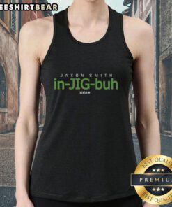 Jaxon Smith-Njigba pronunciation guide tank top design featuring bold text and stylish graphics for fans and fashion.