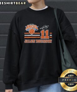 Alt Text: Jalen Brunson signature sweatshirt featuring the Awesome Knicks logo, perfect for fans and stylish sportswear.