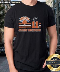 Alt Text: Awesome Knicks Jalen Brunson signature jersey t-shirt featuring bold graphics and team colors, perfect for fans.