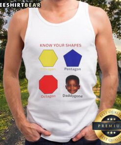 Awesome Know Your Shapes tank top featuring hexagon, pentagon, and octagon graphics for a fun, stylish look.