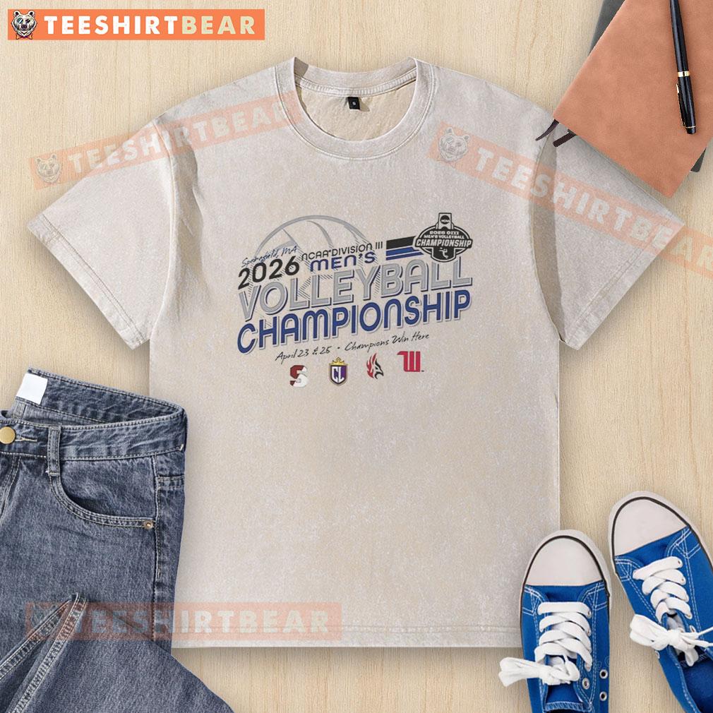 Alt Text: Awesome NCAA Division III Men's Volleyball Championship washed t-shirt in vibrant colors, perfect for fans and athletes.