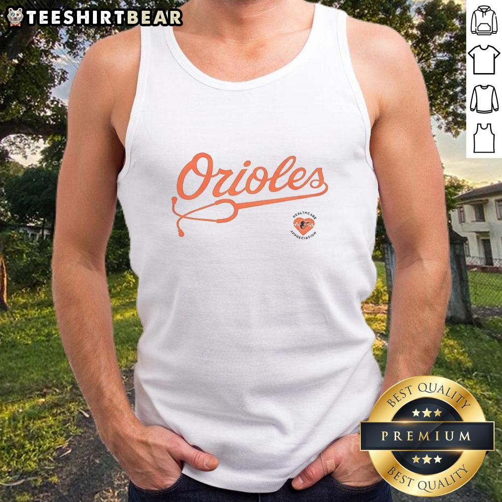 Awesome Orioles Healthcare Appreciation Night 2026 stadium-inspired tank top featuring vibrant team colors and logo.
