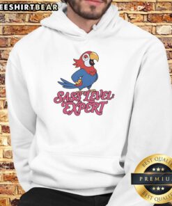 Awesome Parrot Sass Level Expert Hoodie featuring a colorful parrot design, perfect for casual wear and bird lovers.