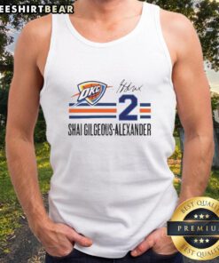 Shai Gilgeous-Alexander Oklahoma City Thunder tank top featuring signature name and number design.