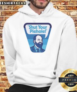 Awesome Shut Your Piehole Hoodie in black, featuring bold white text and a cozy design, perfect for casual wear.