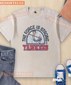 Alt Text: Awesome Star Wars X New York Yankees Light Side Washed T-Shirt featuring iconic designs for fans of both brands.
