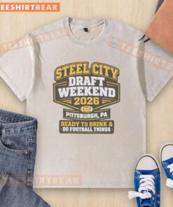 Awesome Steel City NFL Draft 2026 Pittsburgh football fan washed t-shirt showcasing team spirit and style.