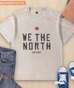 Alt Text: Awesome Toronto Raptors We The North 2026 Playoffs logo on a washed t-shirt, perfect for fans and collectors.