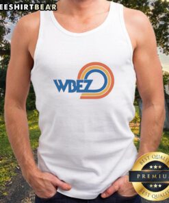 Awesome WBEZ Rainbow Vintage Logo Tank Top showcasing a colorful retro design perfect for summer fashion.