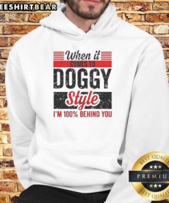 Retro hoodie featuring funny doggy style graphic, perfect for pet lovers who appreciate humor and comfort.