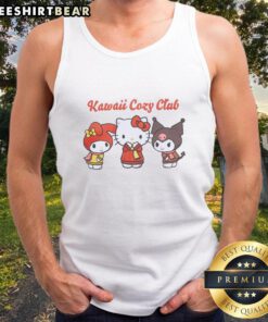 Alt Text: Cute Hello Kitty and Friends big kids kawaii cozy club tank top featuring vibrant colors and playful illustrations.