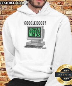 Funny hoodie featuring 'I Prefer To Search Dicks' text, perfect for humorous fashion lovers and unique gift seekers.