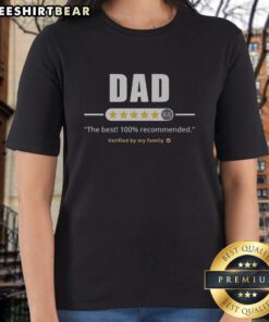 Funny Five Stars Dad Ladies Tee featuring a humorous design perfect for Father's Day or casual wear.