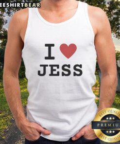 Funny I Love Jess tank top featuring playful graphics and vibrant colors, perfect for casual wear and expressing affection.