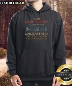 Funny hoodie featuring a game theory design, perfect for gamers and math enthusiasts who appreciate humor.