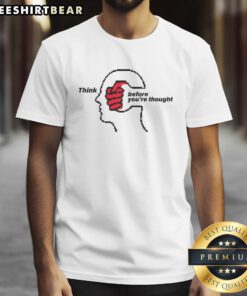 Funny Think Before You Thought Cognitive Loop T-Shirt design featuring playful text and vibrant colors.