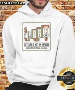 Good 15 Years Is Not An Impulse Hoodie in black, featuring stylish design and comfortable fit for casual wear.