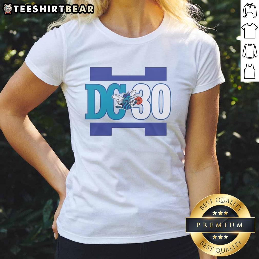 Good Charlotte Hornets Curry DC 30 Ladies Tee featuring vibrant team colors and stylish design for fans.