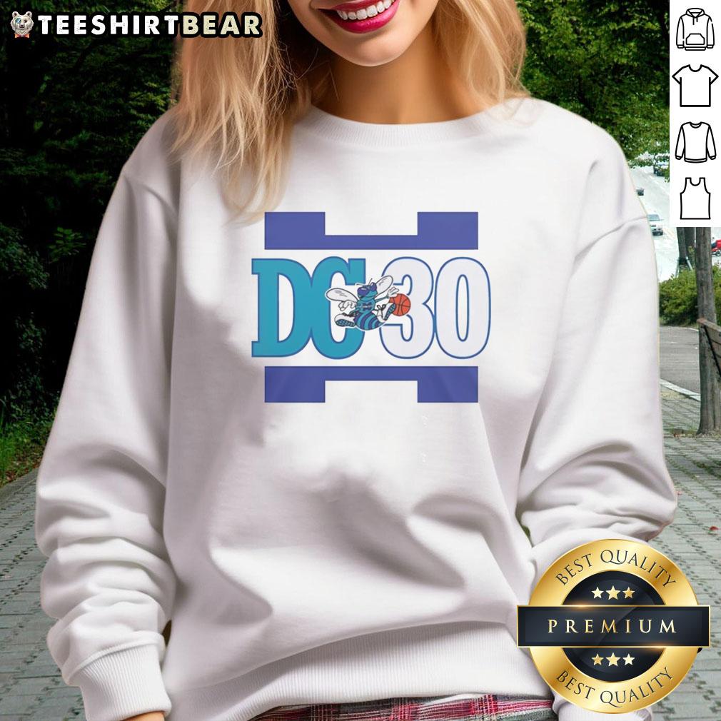 Good Charlotte Hornets Curry DC 30 sweatshirt featuring vibrant team colors and stylish design, perfect for fans.