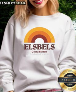 Alt Text: Vintage 1979 rainbow sweatshirt featuring Good Elsbels Costa Bomm design from the Oficina Espaola de Turismo.