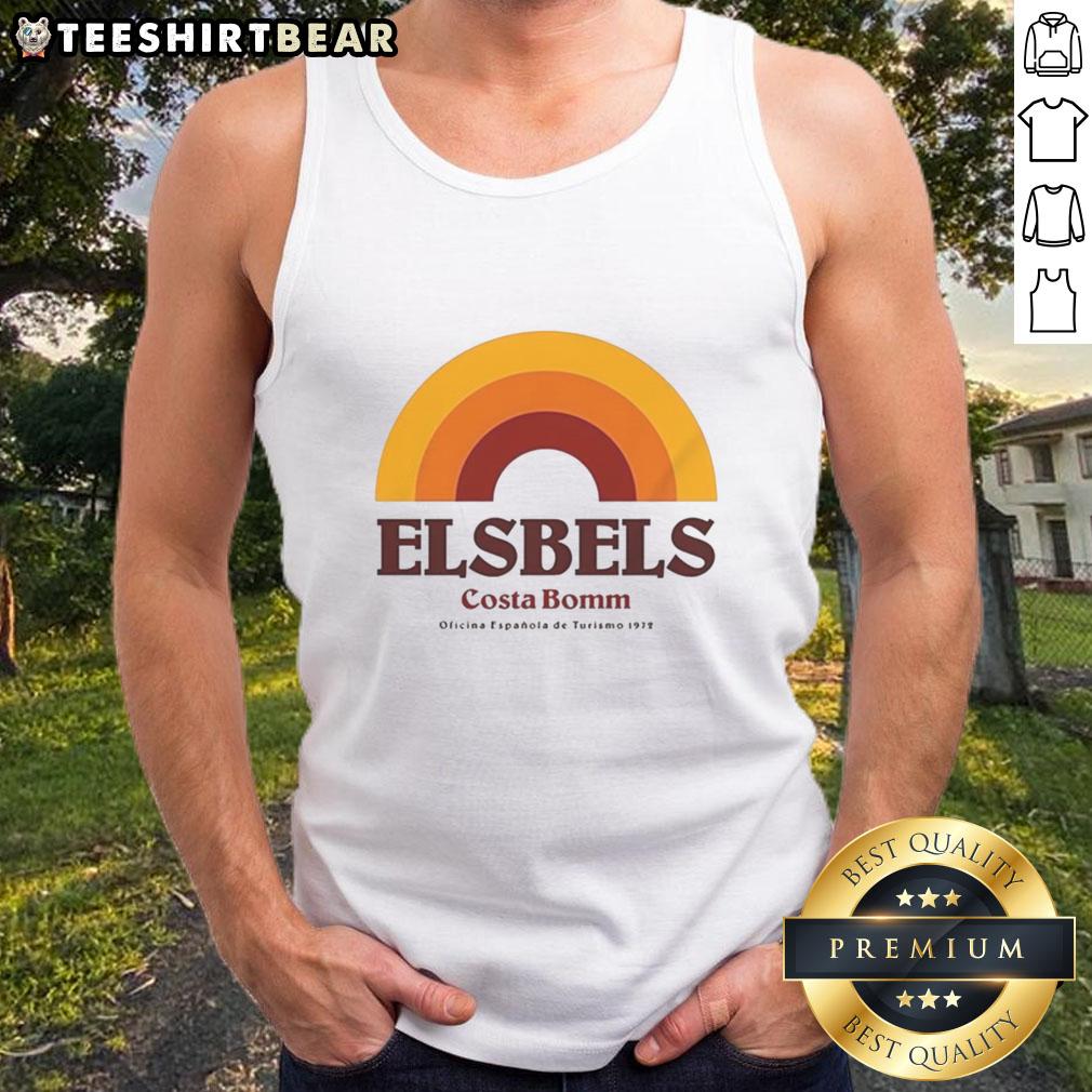 1979 Rainbow tank top from Oficina Espaola de Turismo featuring vibrant colors and retro design by Good Elsbels.