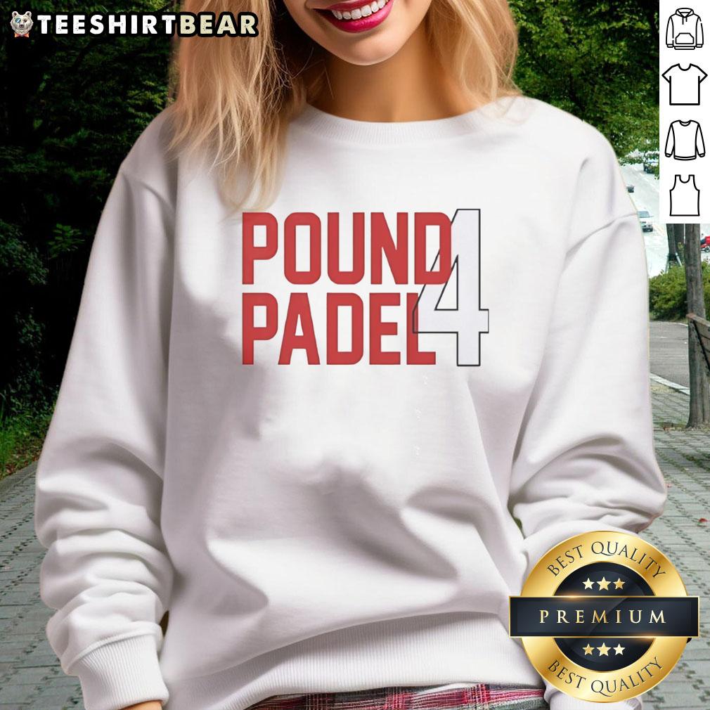 Good Islam Makhachev Pound Padel 4 Welterweight UFC sweatshirt featuring a bold design and vibrant colors.