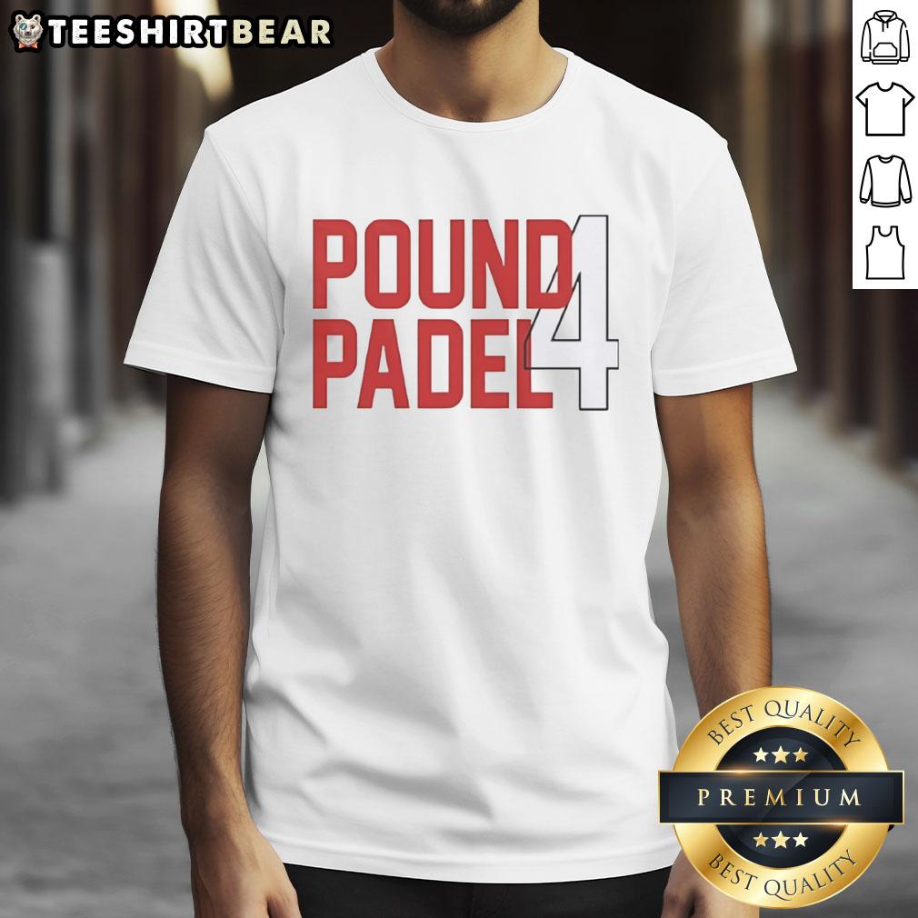 Good Islam Makhachev Pound Padel 4 Welterweight UFC T-Shirt featuring bold graphics and vibrant colors for MMA fans.