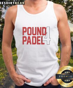 Good Islam Makhachev Pound Padel 4 Welterweight UFC tank top featuring bold graphics and UFC branding.