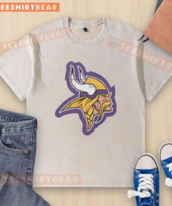 Alt Text: Good Minnesota Vikings Rivet Logo Washed T-Shirt featuring a vintage design and vibrant team colors.