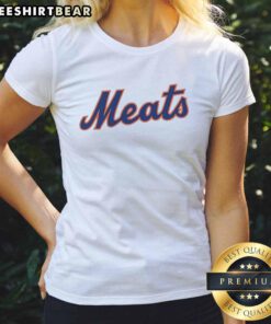 Good New York Mets Meats Logo Ladies Tee featuring a stylish design for female fans of the New York Mets.