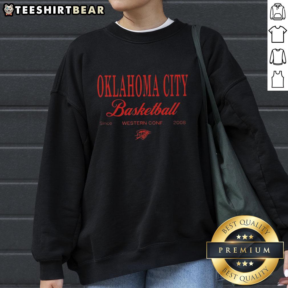 OKC Thunder NBA Classic sweatshirt since 2008, featuring bold team colors and logo, perfect for fans and collectors.
