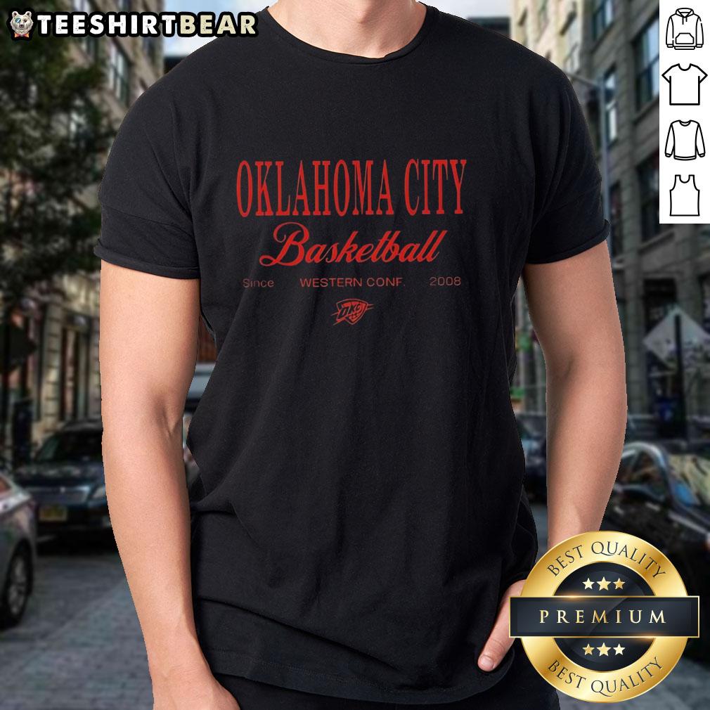 OKC Thunder NBA Classic T-Shirt since 2008 featuring Western Conference design, perfect for basketball fans.