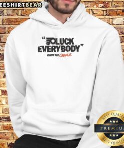 Good Philadelphia Flyers 'Fuck Everybody' Ignite the Orange Hoodie featuring bold graphics and vibrant colors.