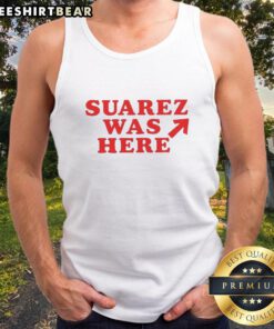 Good Suarez Was Here tank top featuring a stylish design, perfect for casual summer outfits and fan apparel.