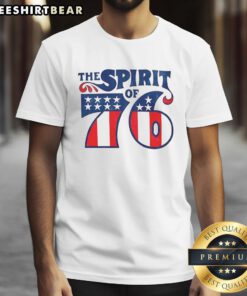 Alt Text: Good The Spirit Of '76 T-Shirt featuring vintage graphic design celebrating American patriotism and retro style.