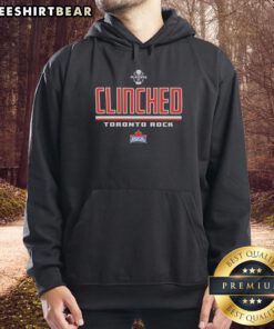 Good Toronto Rock Clinched NLL 2026 Playoffs Logo Hoodie featuring vibrant team graphics and a comfortable design.