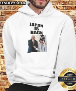 Good Trump Japan Is Back Hoodie featuring bold graphics and a vibrant design, perfect for casual wear and political enthusiasts.