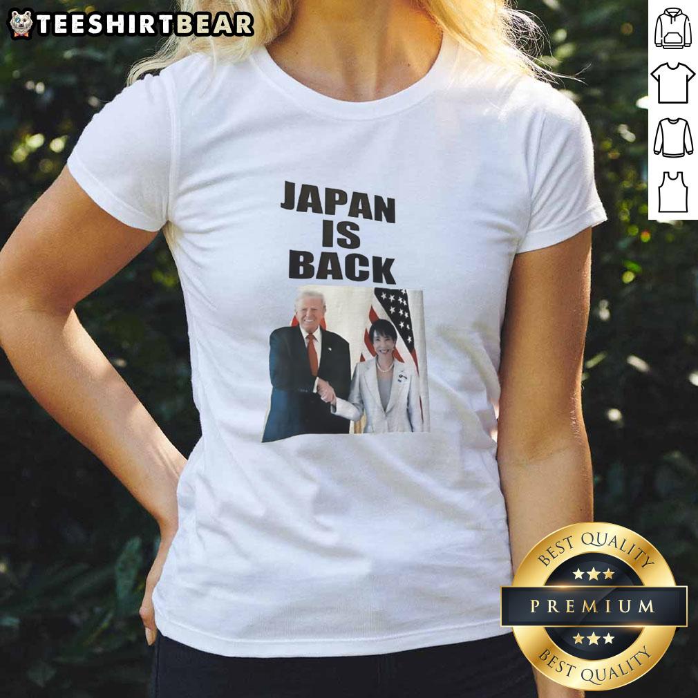 Good Trump Japan is Back ladies tee featuring bold graphic design and vibrant colors, perfect for supporters.