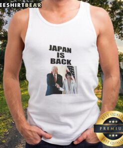 Stylish Good Trump Japan Is Back tank top featuring bold graphics and a comfortable fit, perfect for casual wear.