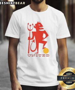 Good United Red Devil T-Shirt featuring a bold logo, perfect for Manchester United fans and casual wear enthusiasts.