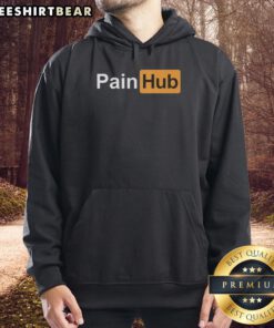 Hot Painhub logo parody hoodie featuring a unique design, perfect for fans of humorous graphic apparel.