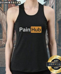 Hot Painhub logo parody tank top featuring a humorous design, perfect for casual wear and fan merchandise.