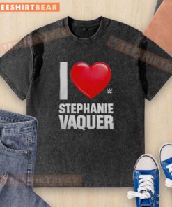 Hot Stephanie Vaquer wearing an 'I Love' washed t-shirt, showcasing a trendy casual look perfect for summer.