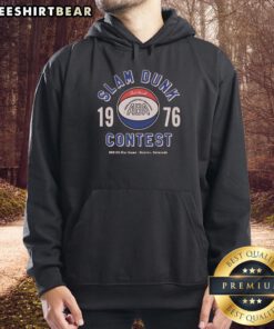 Cool Nice-ABA-1976 Slam Dunk Contest Hoodie featuring iconic basketball graphics and vibrant colors.