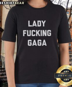Addison Rae wearing a Lady Gaga-inspired ladies tee, showcasing a stylish and trendy look for fans of pop culture.