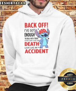 Funny hoodie with 'Back Off' slogan, perfect for expressing humor and attitude without violence. Ideal for casual wear.